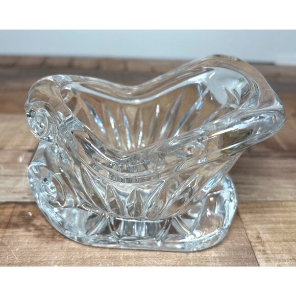 Vintage Lead Crystal Sleigh Decorative Centerpiece Collectible Home Accent - Picture 3 of 7